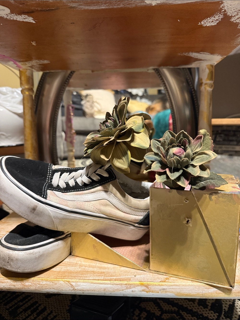 Vans Black, Cream and Pink Low-Top Skate Sneakers